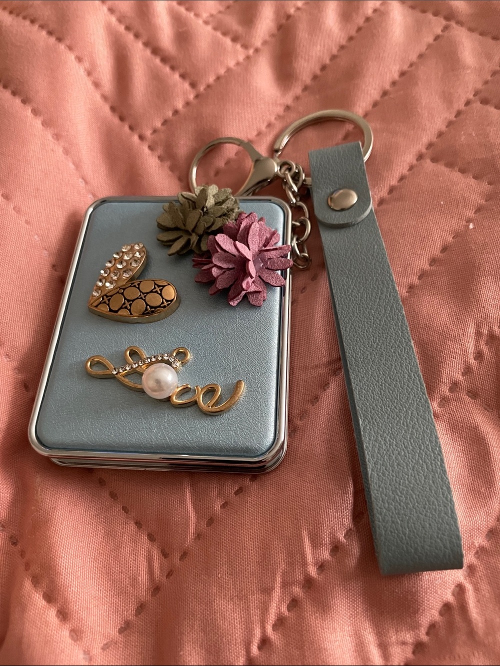 Unbranded Blue Mirror Keychain - Bag Charm NWOT